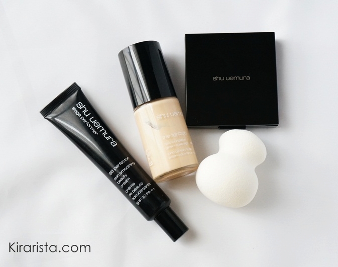 SHU UEMURA light bulb foundation, BB, Powder, Sponge – review