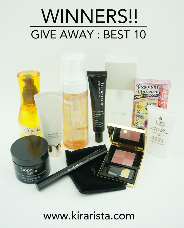 Give Away activity: WINNERS! – BEST 10