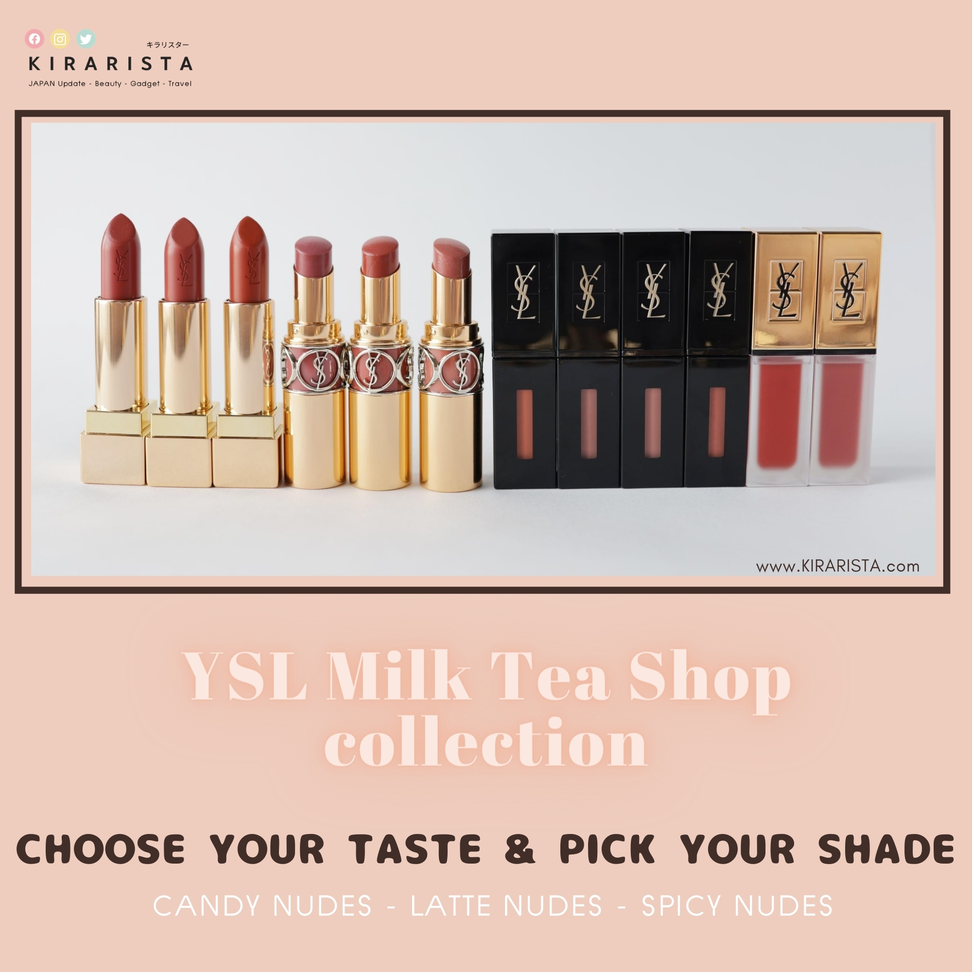 YSL Milk Tea Shop Limited Collection : All 12 Shades swatch